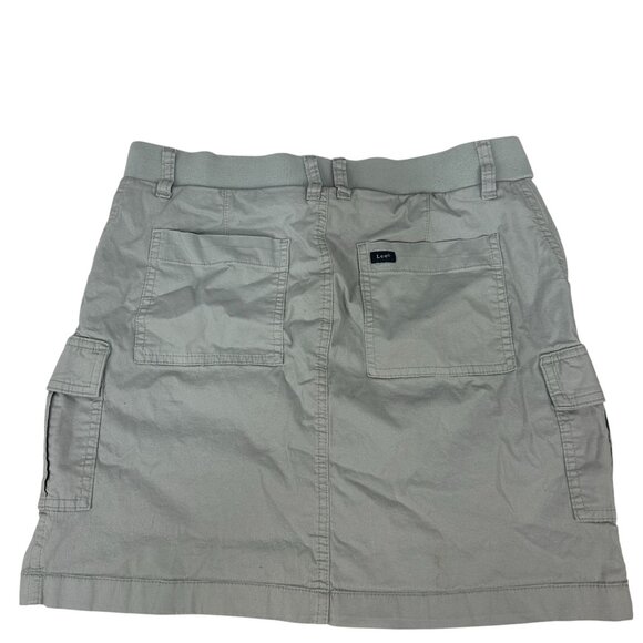 Lee Womens Gray Mid Rise Regular Fit Cargo Skort With Pockets Size 10 Medium - Picture 5 of 10